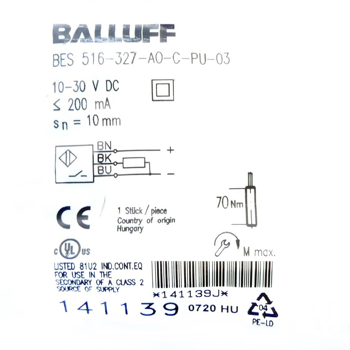 Produktfoto 5 von BALLUFF Induktiver Sensor BES01E1