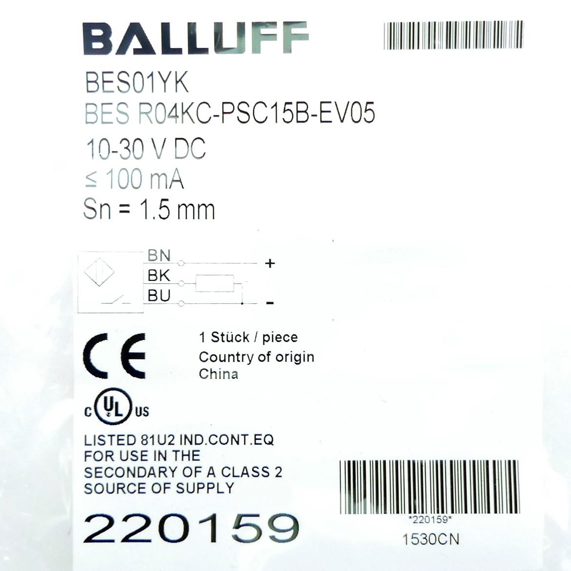 Produktfoto 2 von BALLUFF Induktiver Sensor BES01YK