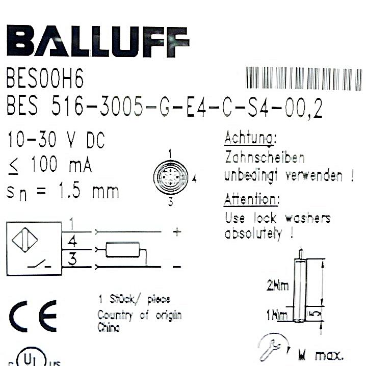 Produktfoto 2 von BALLUFF Induktiver Standardsensor BES00H6