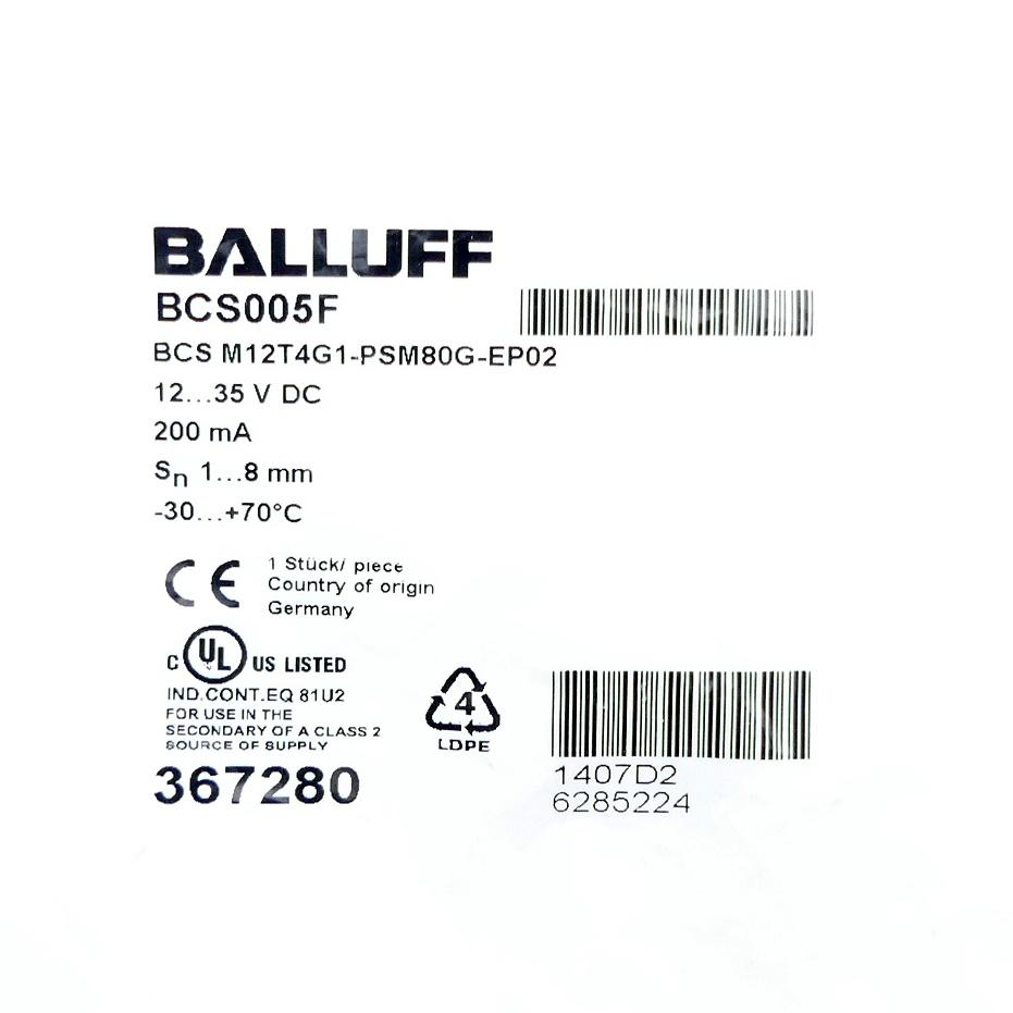 Produktfoto 2 von BALLUFF Kapazitiver Füllstandssensor BCS005F