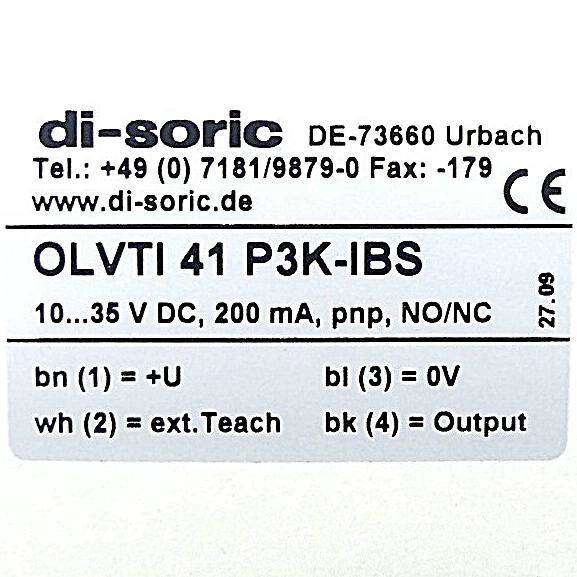 Produktfoto 2 von DI-SORIC Glasfaser-Lichtleiter-Verstärker OLVTI 41 P3K-IBS