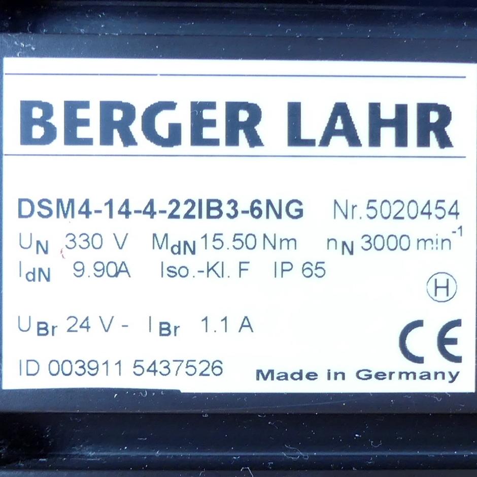 Produktfoto 2 von BERGER LAHR Servomotor DSM4-14-4-22I.B3-6NG