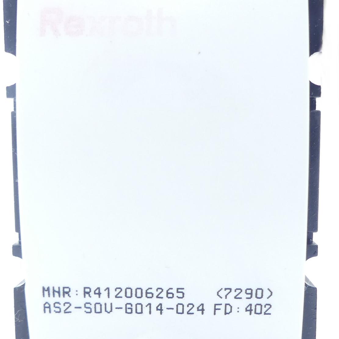 Produktfoto 2 von REXROTH Pneutmatikventil AS2-SOV-G014-024