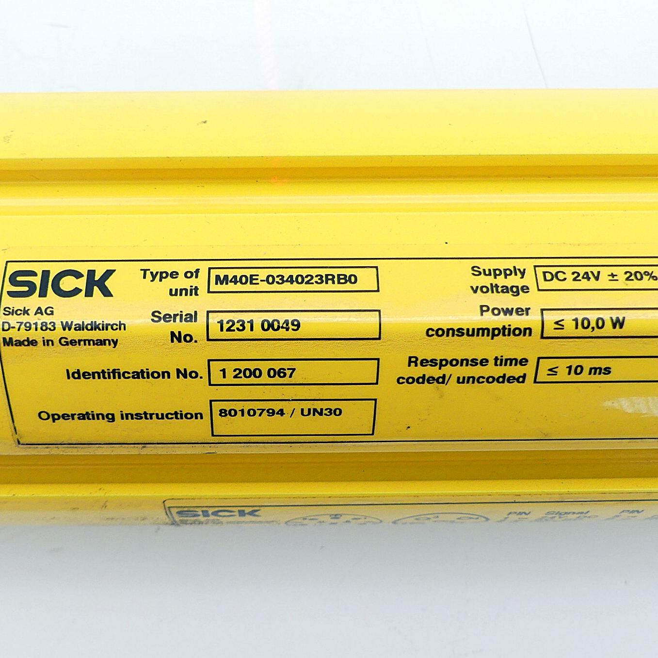 Produktfoto 2 von SICK Sicherheitsvorhang Empfänger M40E-034023RB0