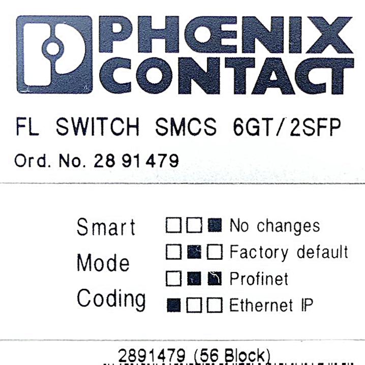 Produktfoto 2 von PHOENIX CONTACT Industrial Ethernet Switch SMCS 6GT/2SFP