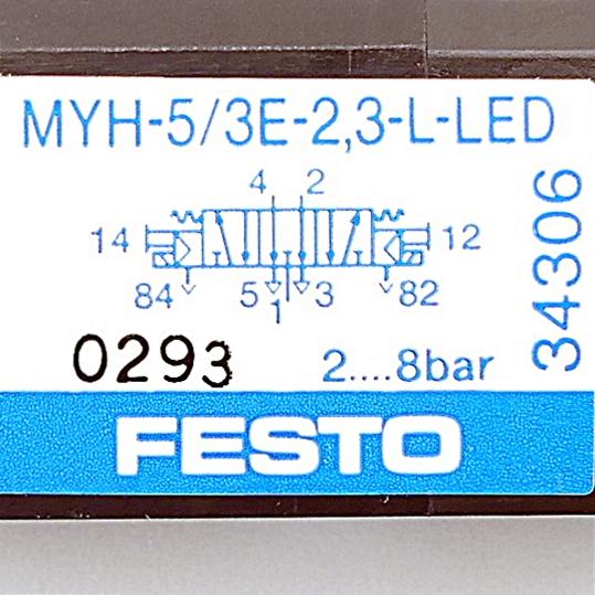 Produktfoto 2 von FESTO Magnetventil MYH-5/3E-2,3-L-LED