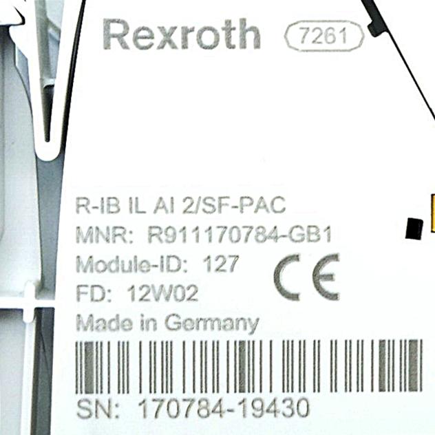 Produktfoto 2 von REXROTH Analog Eingangsmodul R-IB IL AI 2/SF-PAC