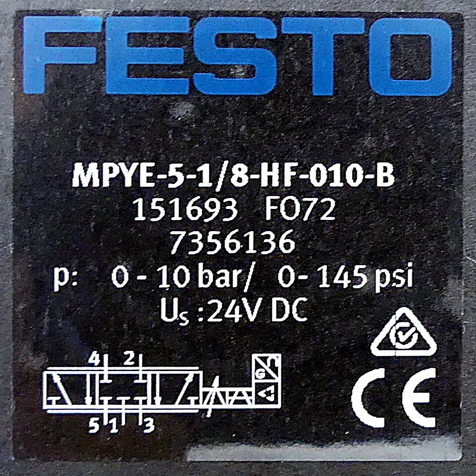 Produktfoto 2 von FESTO Proportional-Wegeventil MPYE-5-1/8-HF-010-B