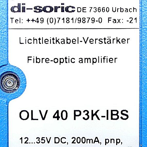 Produktfoto 2 von DI-SORIC Glasfaser-Lichtleiter-Verstärker OLV 40 P3K-IBS