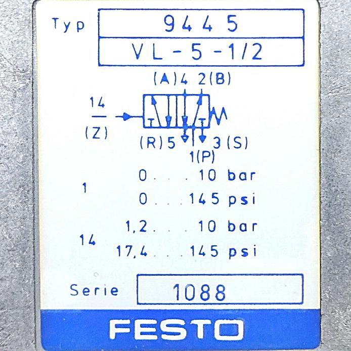 Produktfoto 2 von FESTO Pneumatikventil VL-5-1/2