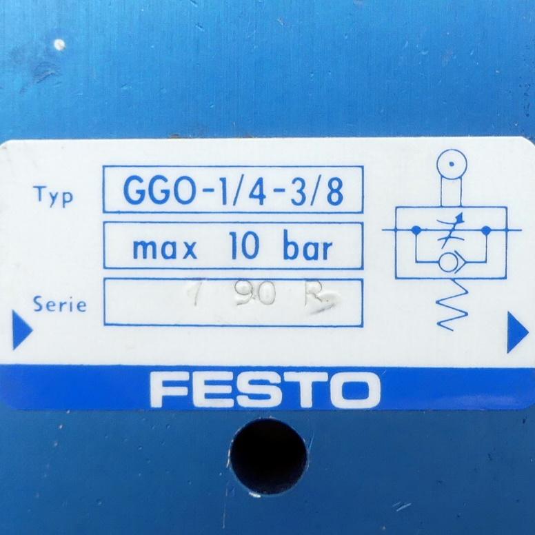 Produktfoto 2 von FESTO Drossel-Rückschlagventil GGO-1/4-3/8