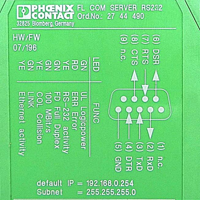 Produktfoto 2 von PHOENIX CONTACT Schnittstellenwandler FL COM SERVER RS232