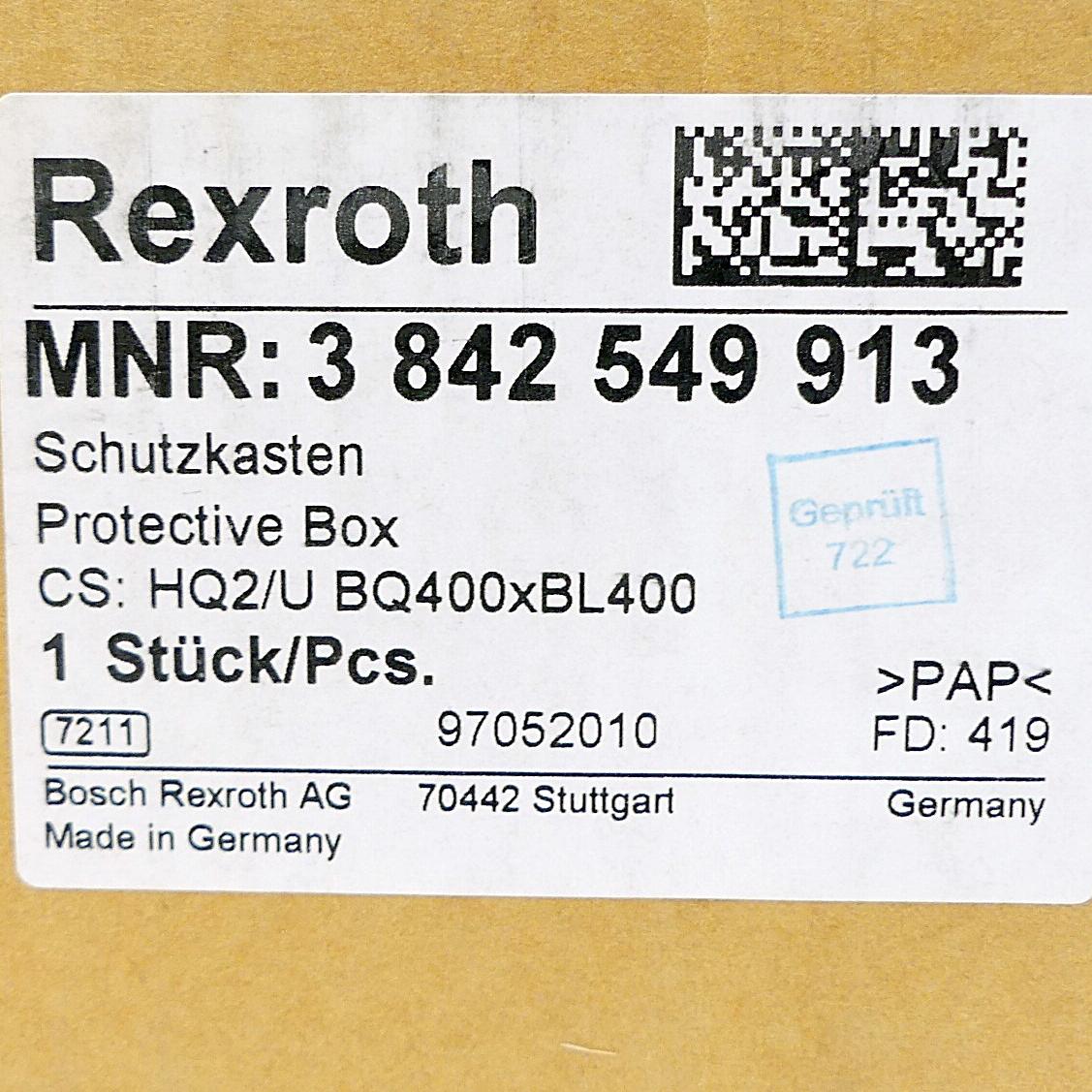 Produktfoto 2 von REXROTH Schutzkasten HQ2/U BQ400xBL400