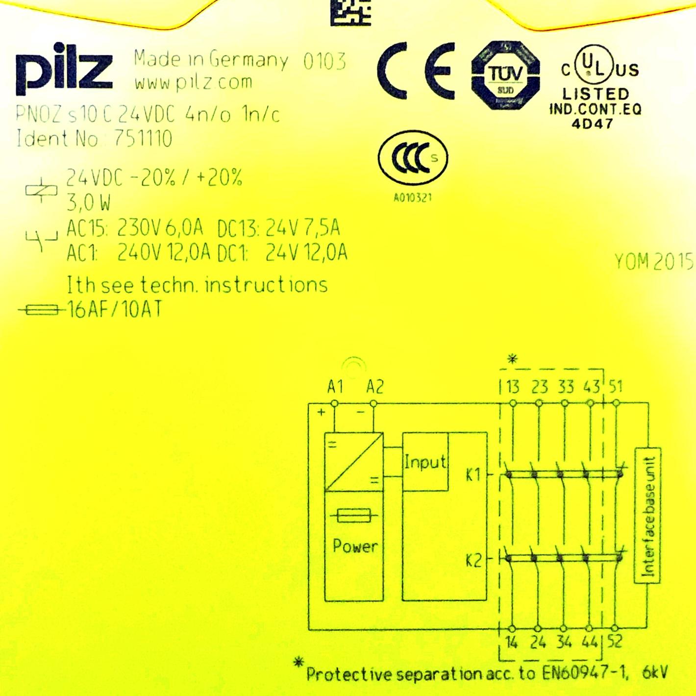 Produktfoto 2 von PILZ Sicherheitsschaltgerät PNOZ s10 C 24VDC 4n/o 1n/c