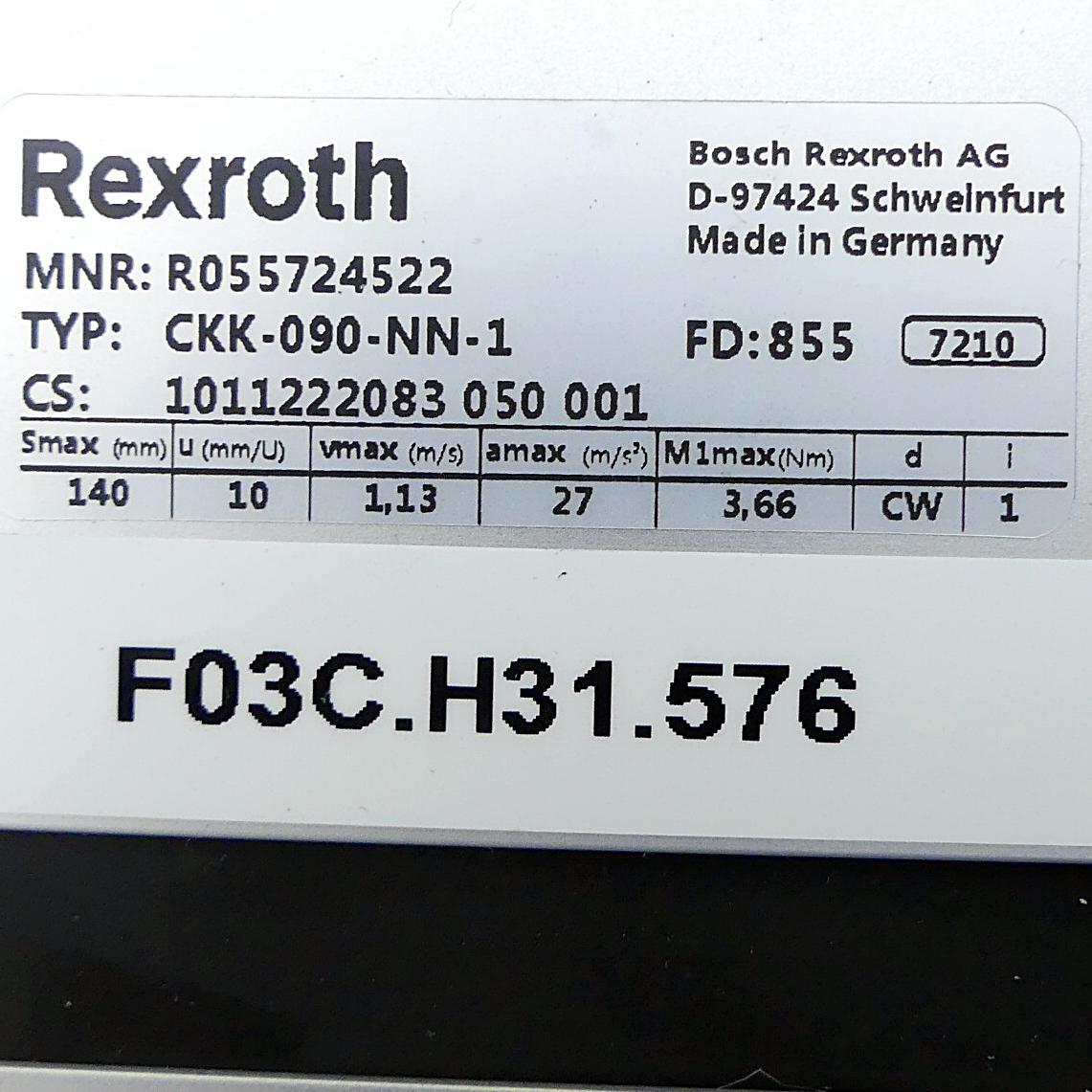 Produktfoto 2 von REXROTH Linearmodul CKK-090-NN-1