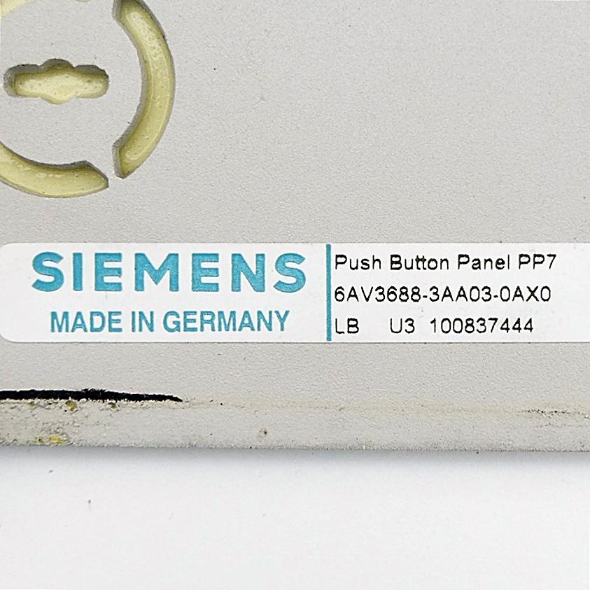 Produktfoto 2 von SIEMENS Drucktastenfeld