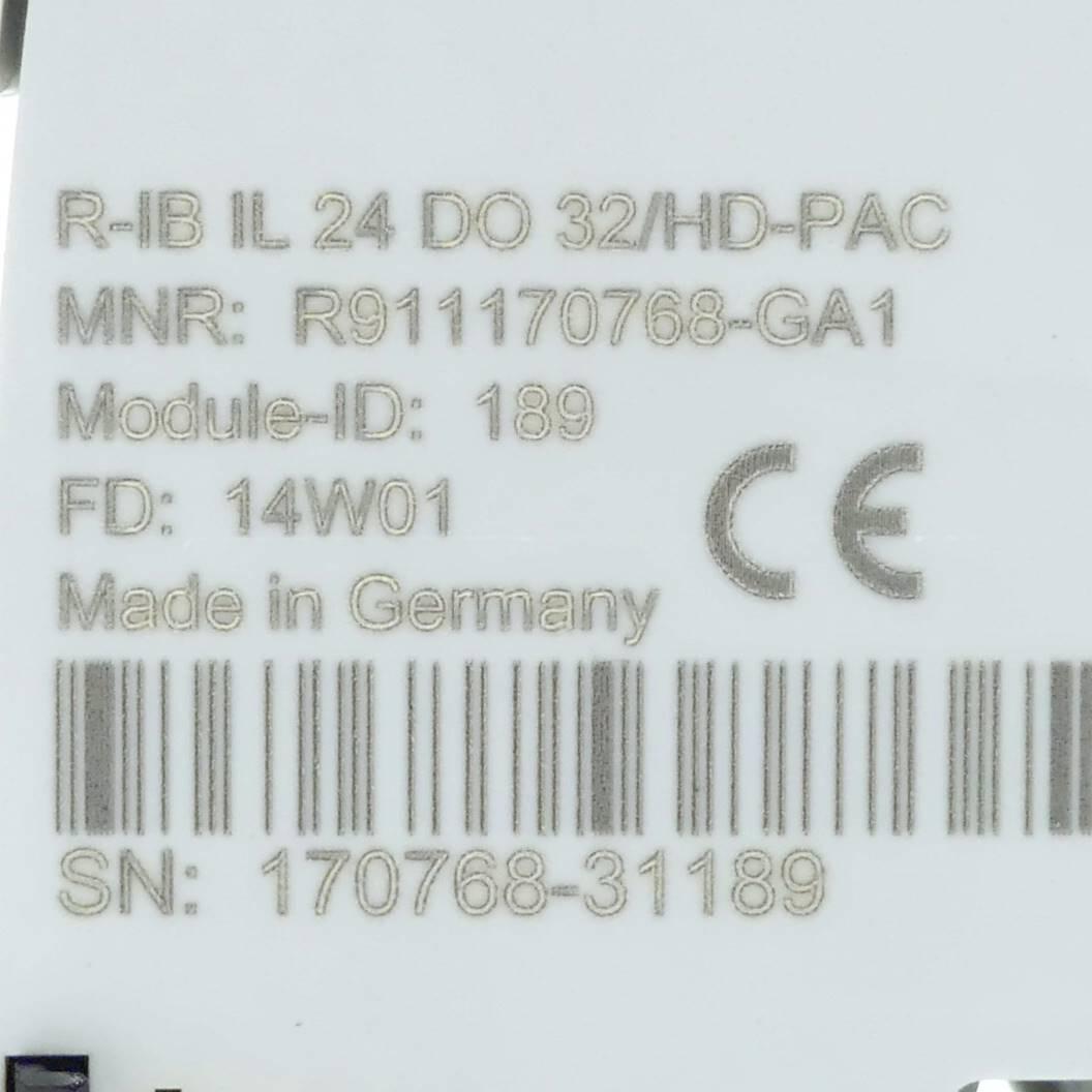 Produktfoto 2 von REXROTH Eingangsklemme R-IB IL 24 DO 32/HD-PAC