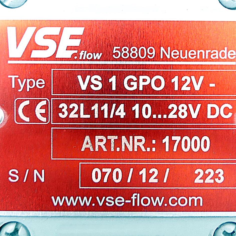 Produktfoto 2 von VSE Durchflussmesser VS 1 GPO 12V-32L11/4