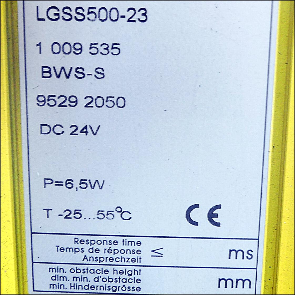 Produktfoto 2 von SICK Sicherheitsvorhang optischer Empfänger LGSS500-23