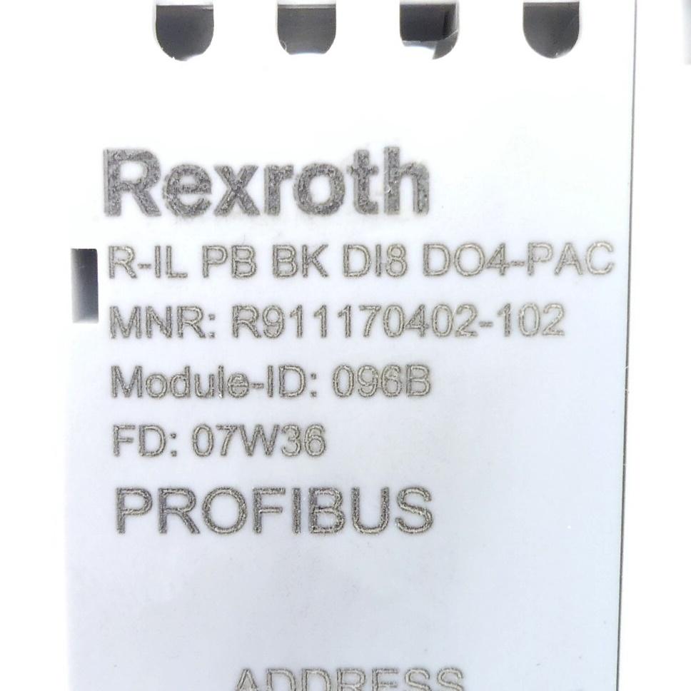 Produktfoto 2 von REXROTH Profibus-Koppler R-IL PB BK DI8 DO4-PAC