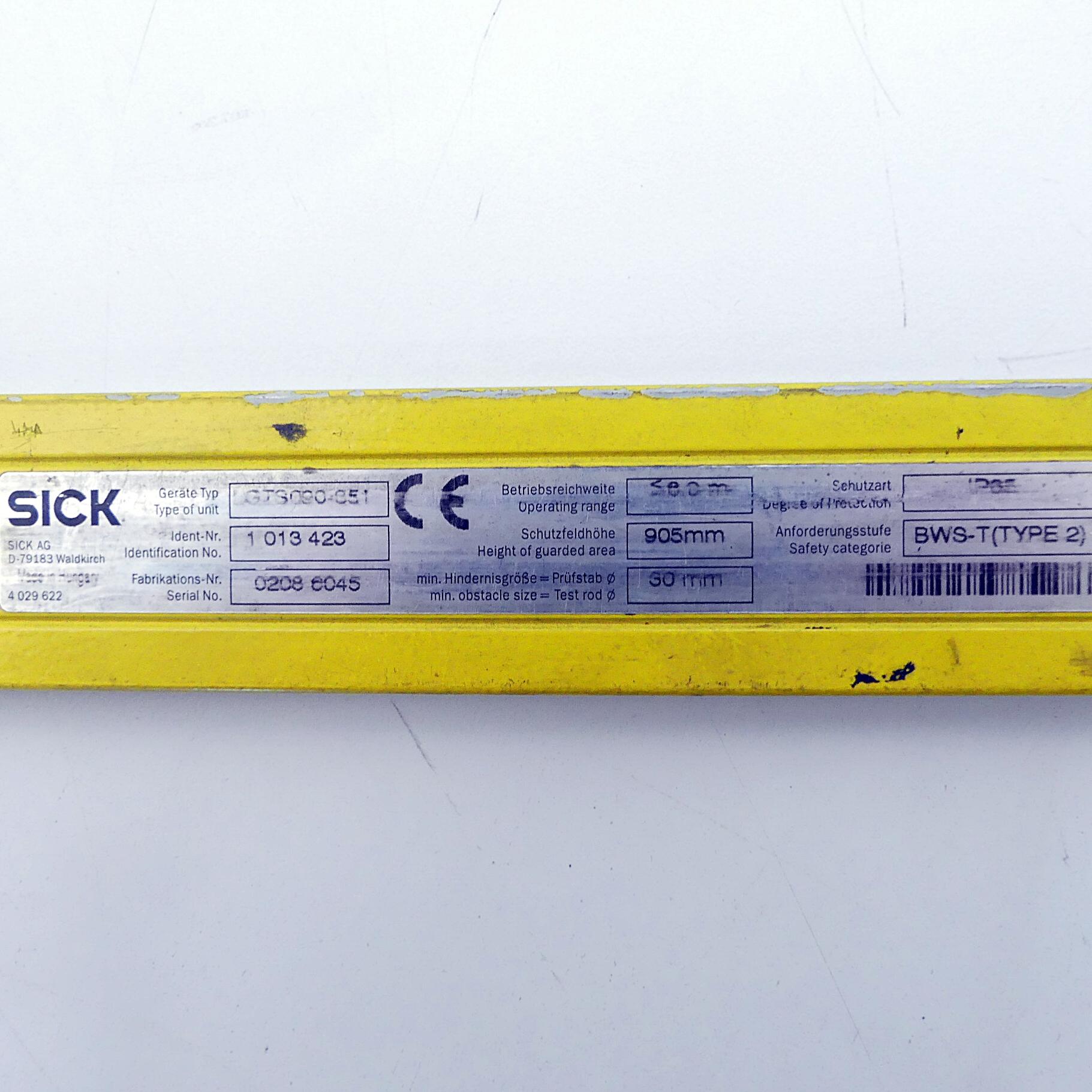 Produktfoto 2 von SICK Sicherheitslichtvorhang Sender LGTS090-351