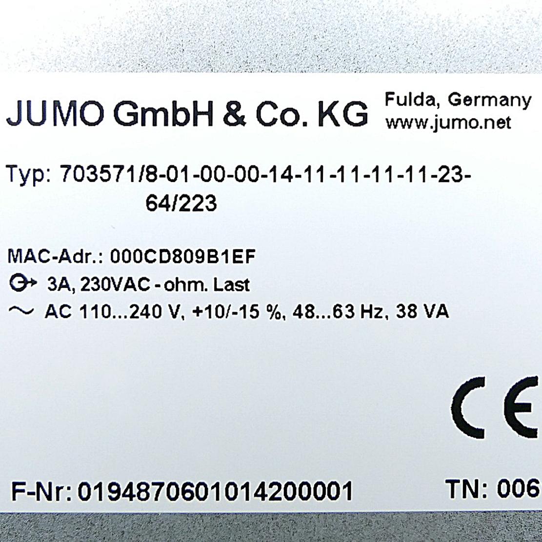 Produktfoto 2 von JUMO DICON Touch PID Temperaturregler