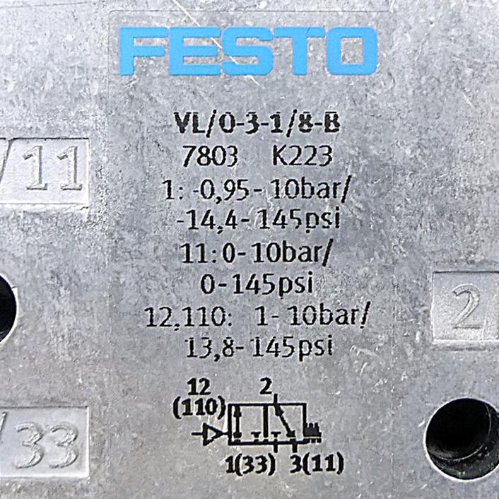 Produktfoto 2 von FESTO Pneumatikventil VL/O-3-1/8-B