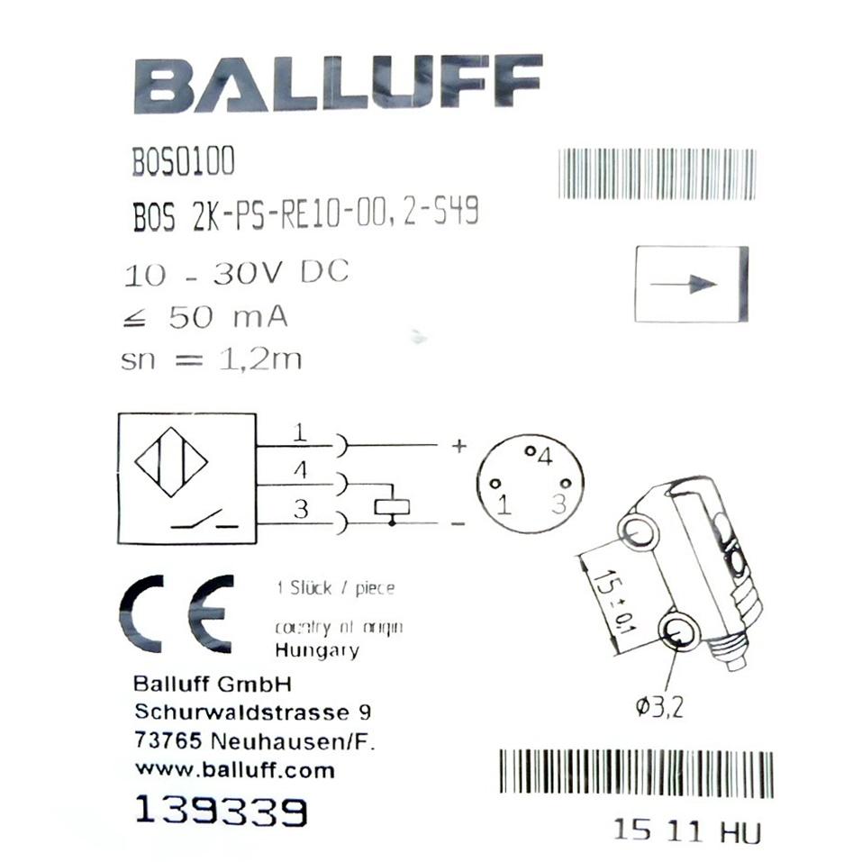 Produktfoto 2 von BALLUFF Einweglichtschranke BOS0100