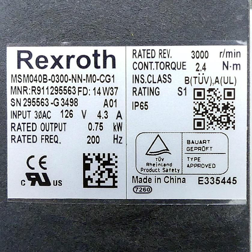 Produktfoto 2 von REXROTH Servomotor MSM040B-0300-NN-M0-CG1