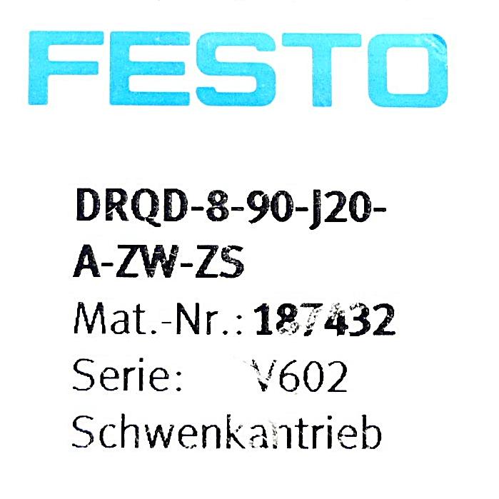 Produktfoto 2 von FESTO Schwenkantrieb DRQD-8-90-J20-A-ZW-ZS