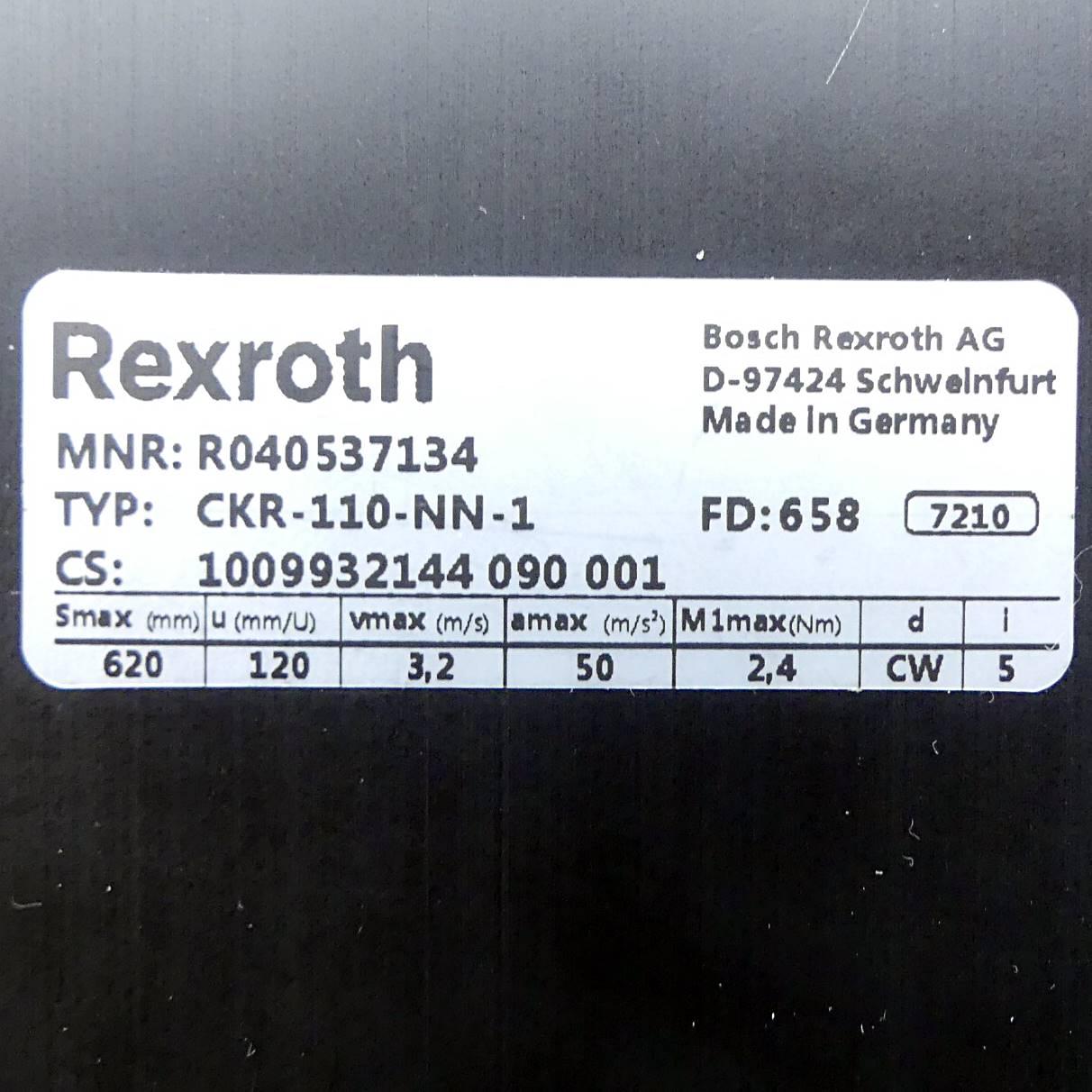 Produktfoto 2 von REXROTH Linearmodul CKR-110-NN-1