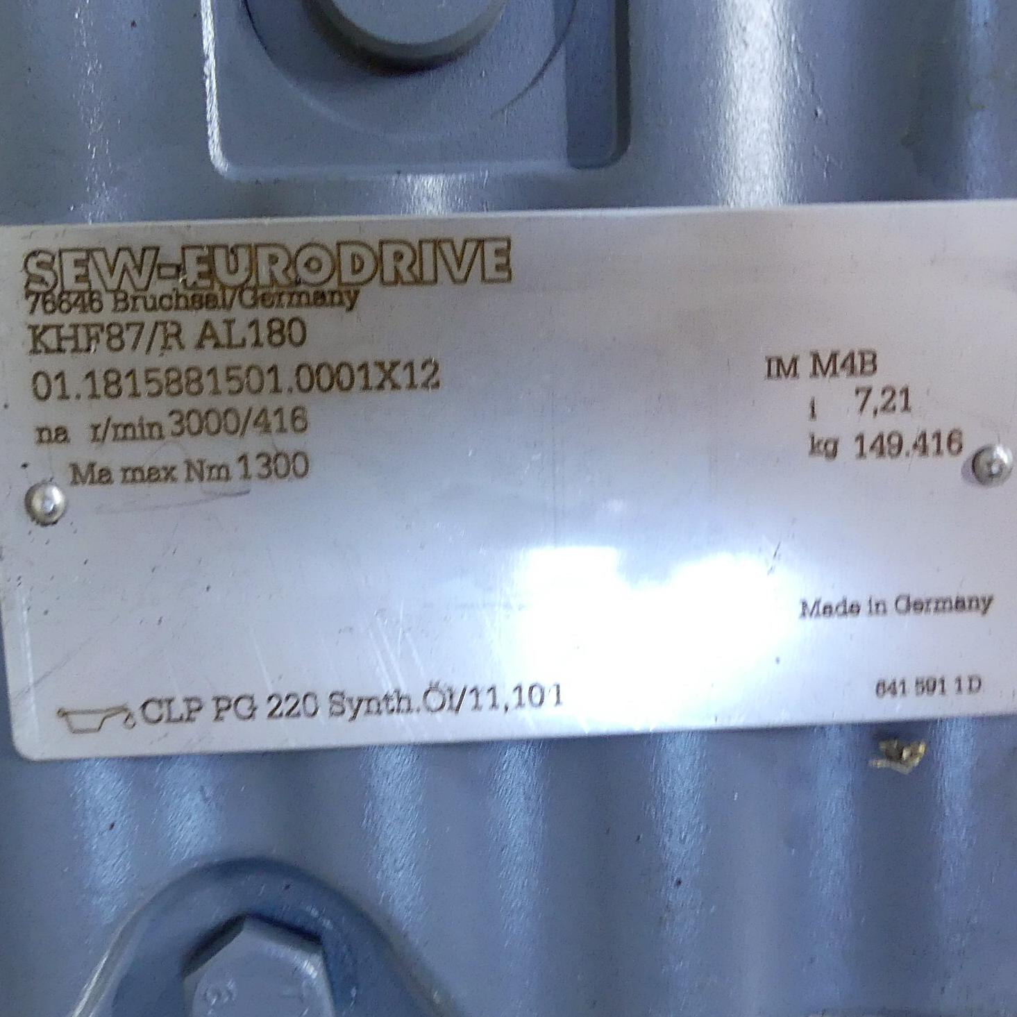 Produktfoto 2 von SEW-EURODRIVE Getriebemotor KHF87/R AL180