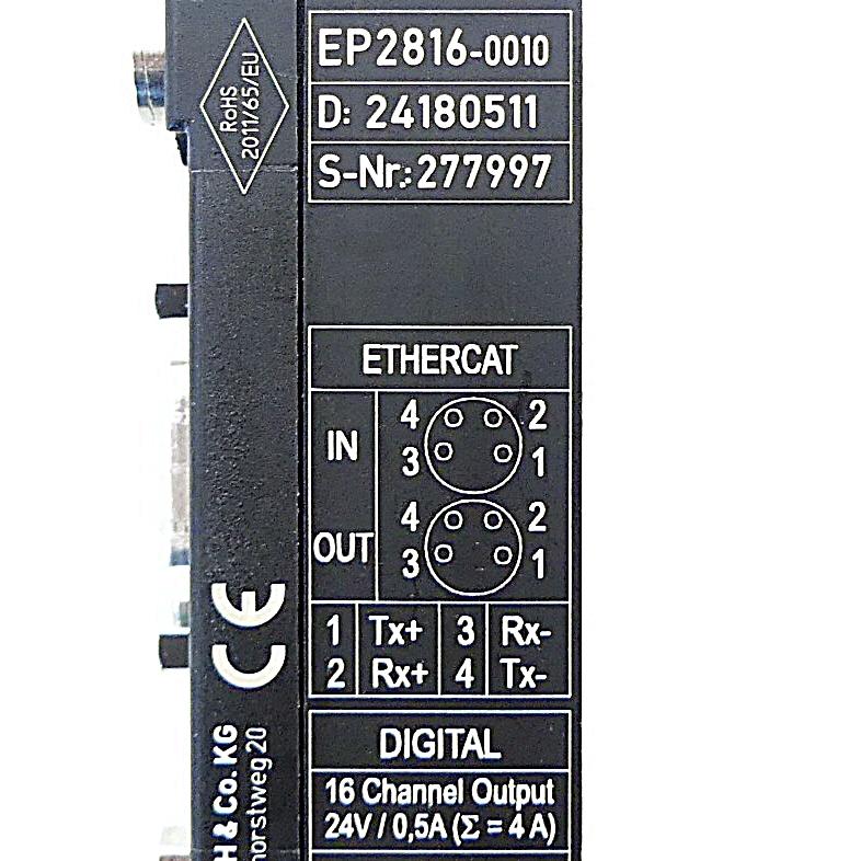 Produktfoto 2 von BECKHOFF EtherCAT Box, 16-Kanal-Digital-Ausgang