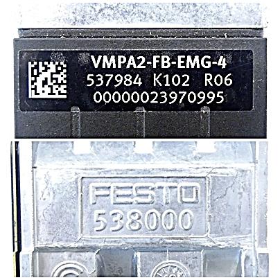 Produktfoto 2 von FESTO Anschlussplatte VMPA2-FB-AP-2-1 mit Elektronikmodul VMPA2-FB-EMG-4