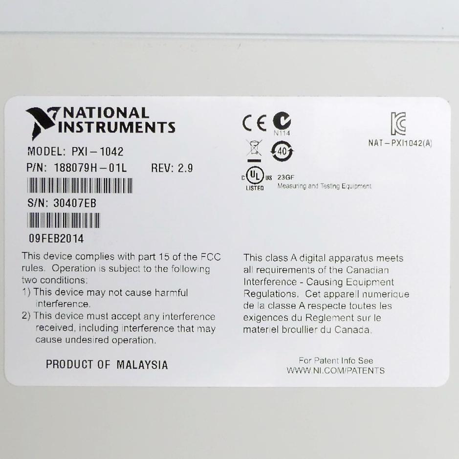 Produktfoto 2 von NATIONAL INSTRUMENTS PXI Chassis PXI-1042