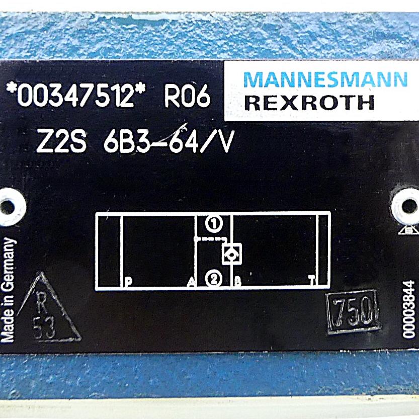 Produktfoto 2 von REXROTH Rückschlagventil Z2S 6B3-64/V