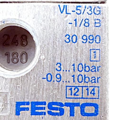 Produktfoto 2 von FESTO Pneumatikventil VL-5/3G-1/8 B