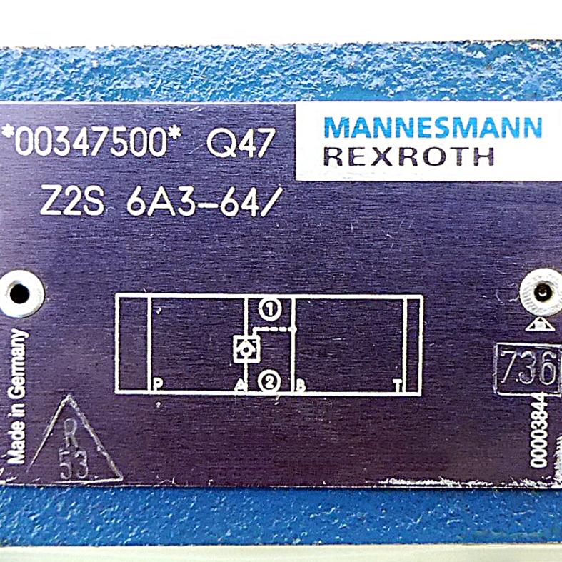 Produktfoto 2 von REXROTH Rückschlagventil Z2S 6A3-64/