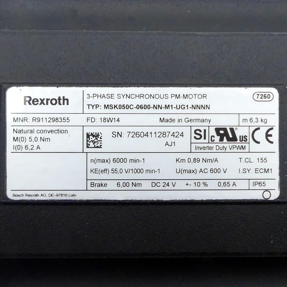 Produktfoto 2 von REXROTH Servomotor MSK050C-0600-NN-M1-UG1-NNNN