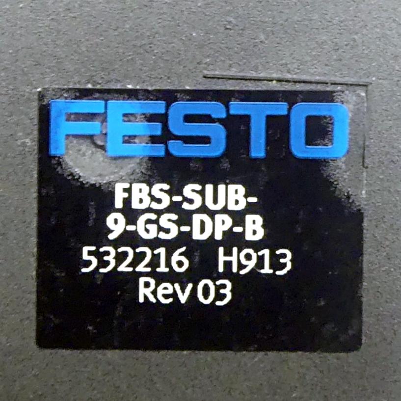 Produktfoto 2 von FESTO Stecker FBS-SUB-9-GS-DP-B