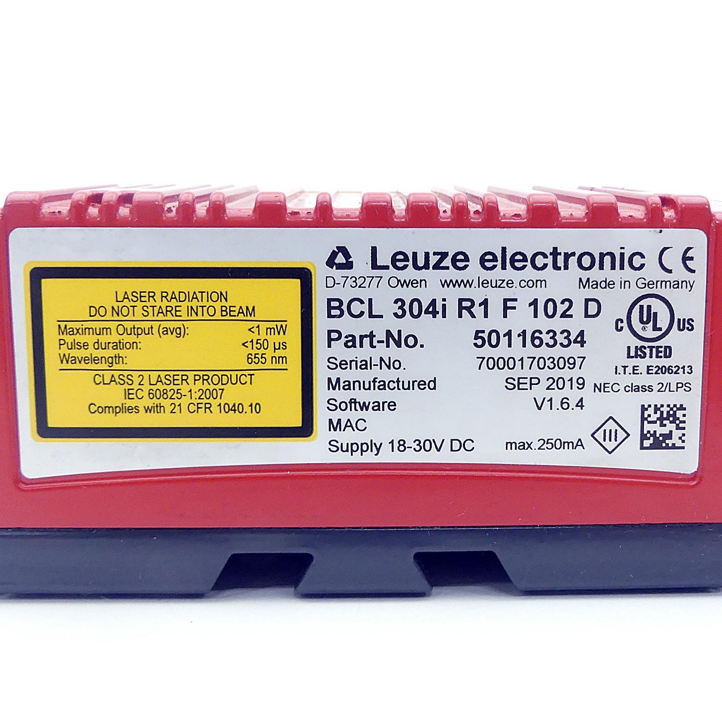 Produktfoto 2 von LEUZE ELECTRONIC Stationärer Barcodeleser BCL 304i R1 F 102 D