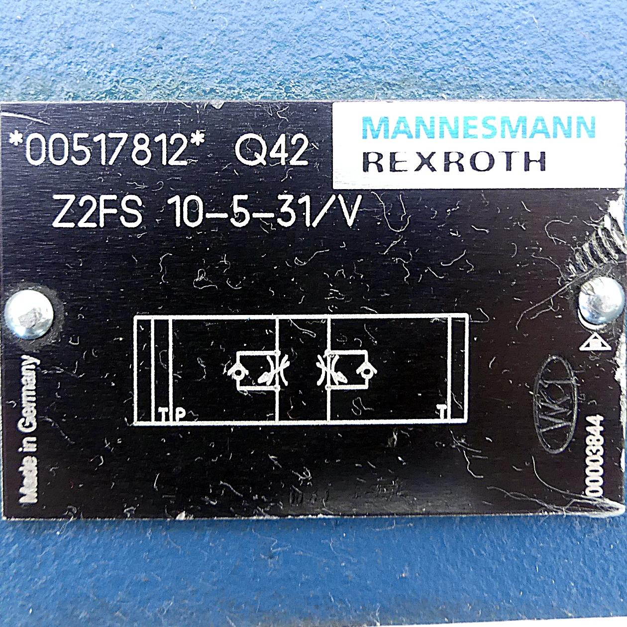 Produktfoto 2 von REXROTH Drosselrückschlagventil Z2FS 10-5-31/V