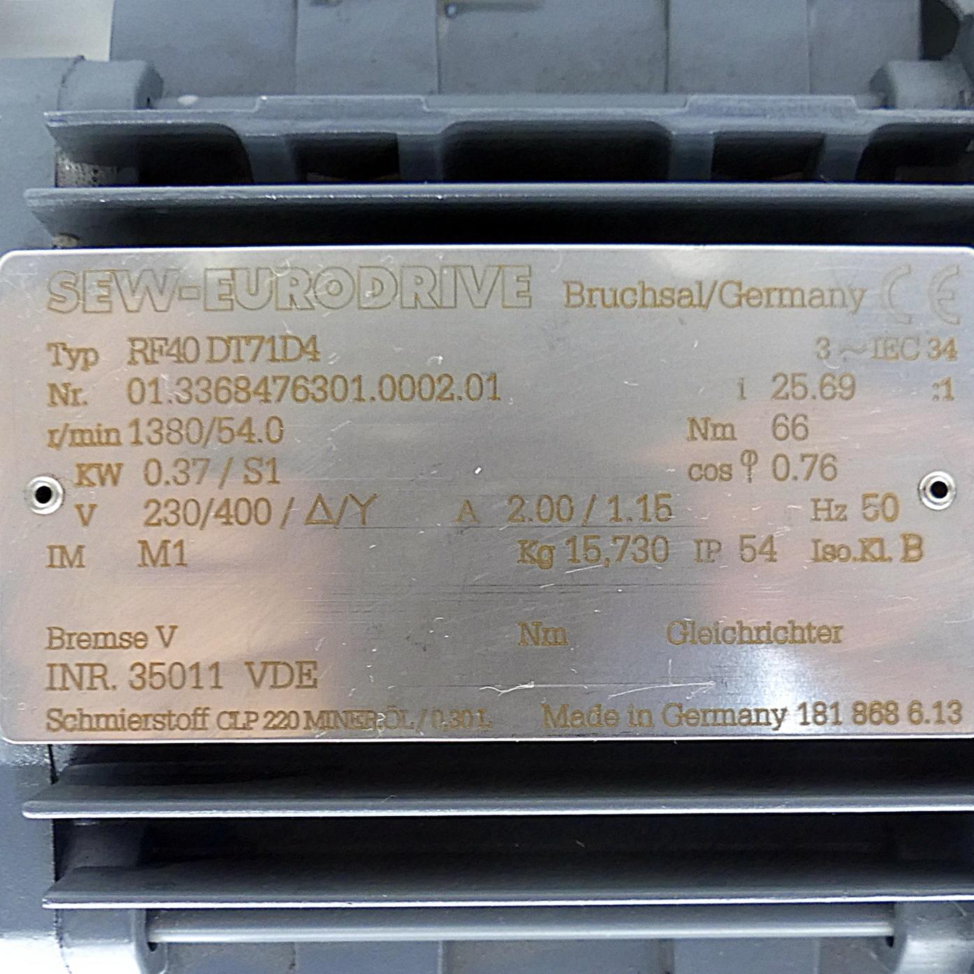 Produktfoto 2 von SEW-EURODRIVE Getriebemotor