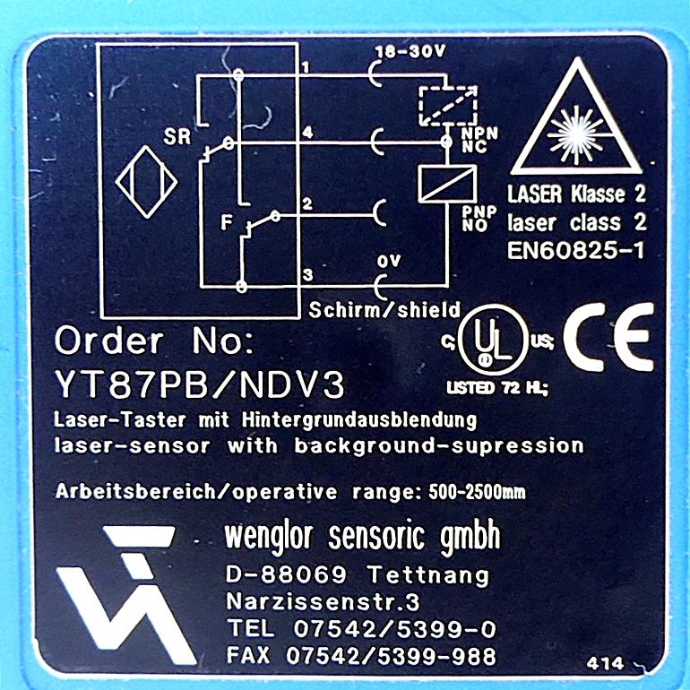 Produktfoto 2 von WENGLOR Lasertaster