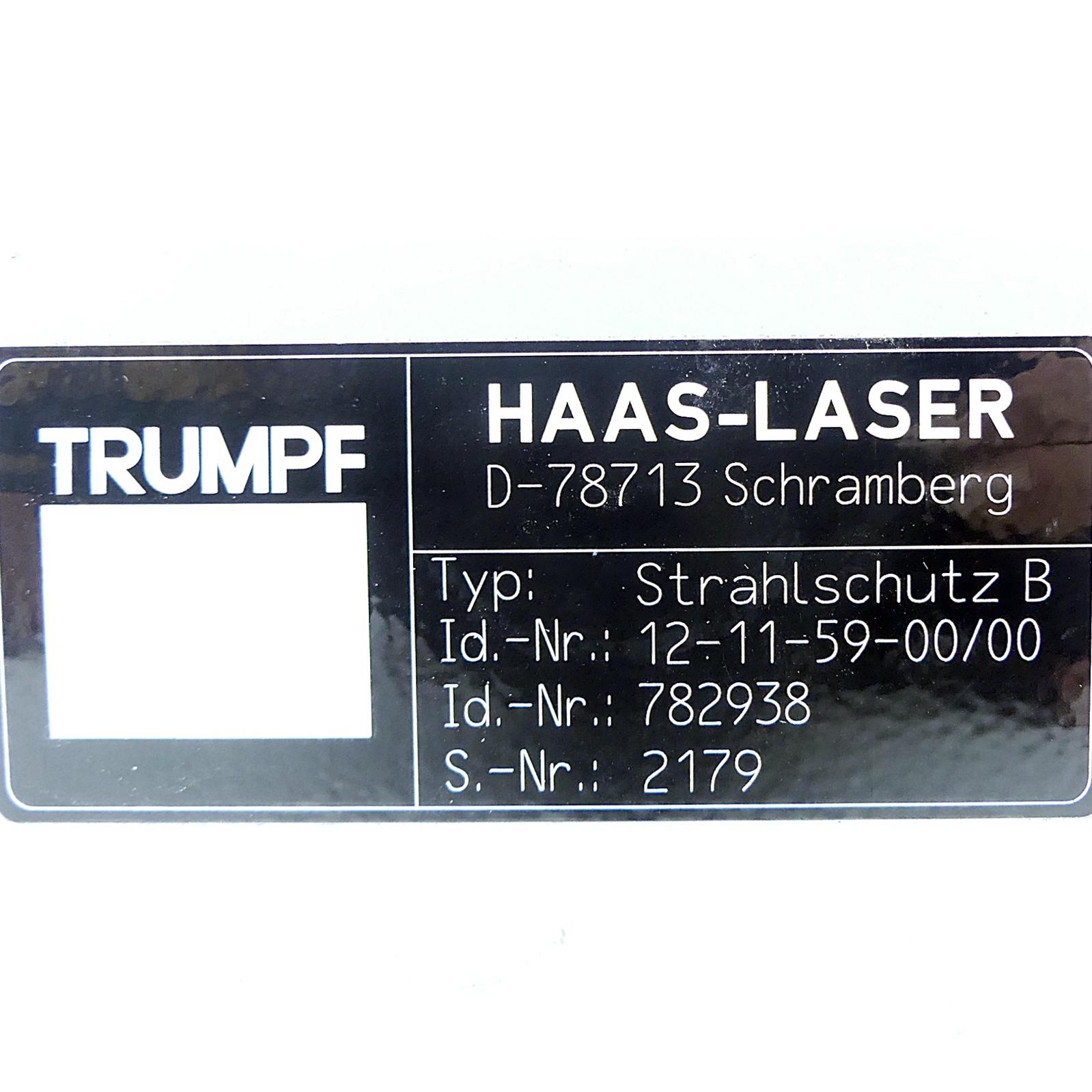 Produktfoto 2 von TRUMPF Laser Strahlschutz B