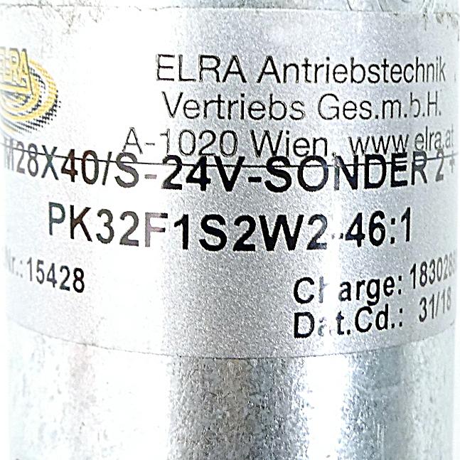 Produktfoto 2 von ELRA Planetengetriebemotor M28X40/S-24V-SONDER 2+ PK32F1S2W2-46:1