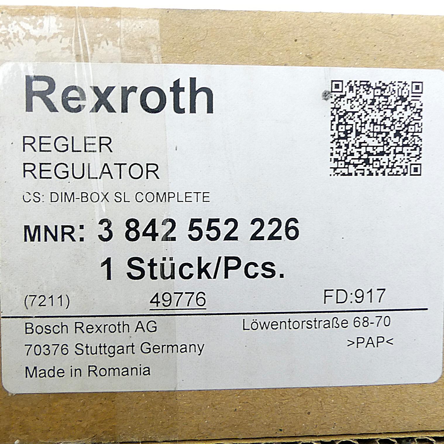 Produktfoto 2 von REXROTH Regulator DIM-SL