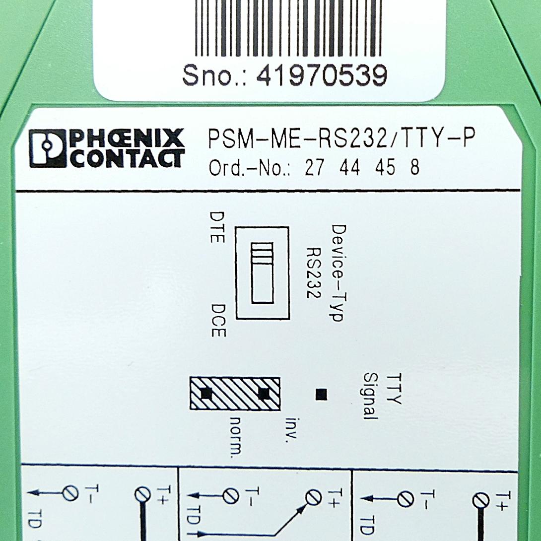 Produktfoto 2 von PHOENIX CONTACT Schnittstellen-Konverter PSM-ME-RS232/TTY-P