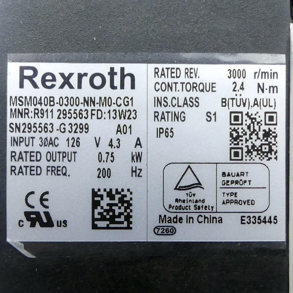 Produktfoto 2 von REXROTH Servomotor MSM040B-0300-NN-M0-CG1