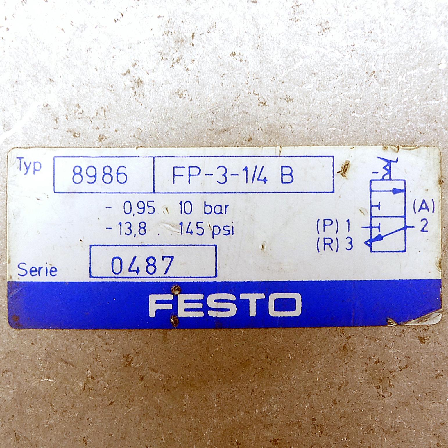 Produktfoto 2 von FESTO Fußrastventil FP-3-1/4 B